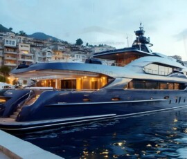 AI-generated yacht art - superyachts, sailing yachts, classic Riva runabouts. Photorealistic UHD marine wallpapers by Art by Innovation.