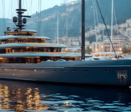 AI-generated yacht art - superyachts, sailing yachts, classic Riva runabouts. Photorealistic UHD marine wallpapers by Art by Innovation.