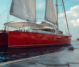 AI-generated yacht art - superyachts, sailing yachts, classic Riva runabouts. Photorealistic UHD marine wallpapers by Art by Innovation.