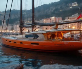 AI-generated yacht art - superyachts, sailing yachts, classic Riva runabouts. Photorealistic UHD marine wallpapers by Art by Innovation.