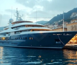 AI-generated yacht art - superyachts, sailing yachts, classic Riva runabouts. Photorealistic UHD marine wallpapers by Art by Innovation.