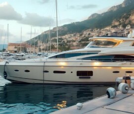 AI-generated yacht art - superyachts, sailing yachts, classic Riva runabouts. Photorealistic UHD marine wallpapers by Art by Innovation.