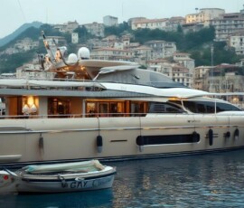 AI-generated yacht art - superyachts, sailing yachts, classic Riva runabouts. Photorealistic UHD marine wallpapers by Art by Innovation.