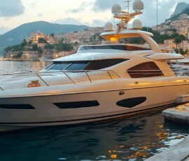 AI-generated yacht art - superyachts, sailing yachts, classic Riva runabouts. Photorealistic UHD marine wallpapers by Art by Innovation.