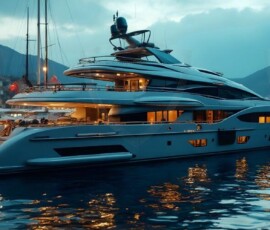 AI-generated yacht art - superyachts, sailing yachts, classic Riva runabouts. Photorealistic UHD marine wallpapers by Art by Innovation.