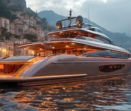 AI-generated yacht art - superyachts, sailing yachts, classic Riva runabouts. Photorealistic UHD marine wallpapers by Art by Innovation.