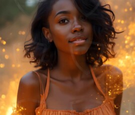 AI-generated abstract art of beautiful women gently enveloped in swirling translucent color mist, iridescent light shimmering on skin. By Jeff Dupler.