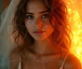 AI-generated abstract art of beautiful women gently enveloped in swirling translucent color mist, iridescent light shimmering on skin. By Jeff Dupler.