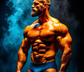 AI-generated abstract art of handsome men controlling swirling vortexes of colorful fluid and water in motion. Dynamic, surreal, vivid digital male art by Jeff Dupler.