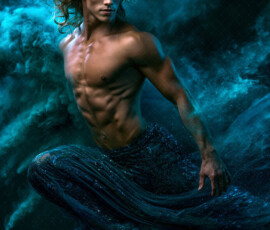 AI-generated abstract art of handsome men controlling swirling vortexes of colorful fluid and water in motion. Dynamic, surreal, vivid digital male art by Jeff Dupler.