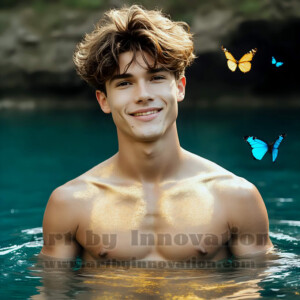 Beauty meets color in this stunning AI-generated abstract art collection. Handsome, shirtless men are enveloped from behind by vibrant, swirling translucent mists of color — inspired by the full spectrum of the rainbow, and the joyful palette of Pride. Each image combines photorealistic skin texture with surreal abstract color dynamics, creating a visual experience that is both deeply human and otherworldly. Created using AI, edited in Photoshop, by © Jeff Dupler | Art by Innovation | https://www.artbyinnovation.com