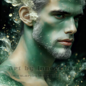 Beauty meets color in this stunning AI-generated abstract art collection. Handsome, shirtless men are enveloped from behind by vibrant, swirling translucent mists of color — inspired by the full spectrum of the rainbow, and the joyful palette of Pride. Each image combines photorealistic skin texture with surreal abstract color dynamics, creating a visual experience that is both deeply human and otherworldly. Created using AI, edited in Photoshop, by © Jeff Dupler | Art by Innovation | https://www.artbyinnovation.com