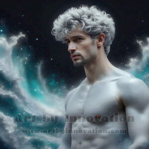 Beauty meets color in this stunning AI-generated abstract art collection. Handsome, shirtless men are enveloped from behind by vibrant, swirling translucent mists of color — inspired by the full spectrum of the rainbow, and the joyful palette of Pride. Each image combines photorealistic skin texture with surreal abstract color dynamics, creating a visual experience that is both deeply human and otherworldly. Created using AI, edited in Photoshop, by © Jeff Dupler | Art by Innovation | https://www.artbyinnovation.com