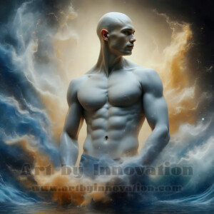 Beauty meets color in this stunning AI-generated abstract art collection. Handsome, shirtless men are enveloped from behind by vibrant, swirling translucent mists of color — inspired by the full spectrum of the rainbow, and the joyful palette of Pride. Each image combines photorealistic skin texture with surreal abstract color dynamics, creating a visual experience that is both deeply human and otherworldly. Created using AI, edited in Photoshop, by © Jeff Dupler | Art by Innovation | https://www.artbyinnovation.com