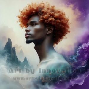 Beauty meets color in this stunning AI-generated abstract art collection. Handsome, shirtless men are enveloped from behind by vibrant, swirling translucent mists of color — inspired by the full spectrum of the rainbow, and the joyful palette of Pride. Each image combines photorealistic skin texture with surreal abstract color dynamics, creating a visual experience that is both deeply human and otherworldly. Created using AI, edited in Photoshop, by © Jeff Dupler | Art by Innovation | https://www.artbyinnovation.com