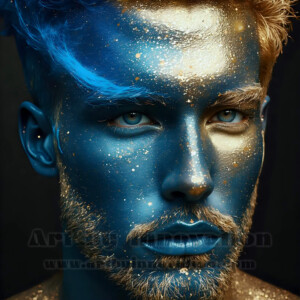 Beauty meets color in this stunning AI-generated abstract art collection. Handsome, shirtless men are enveloped from behind by vibrant, swirling translucent mists of color — inspired by the full spectrum of the rainbow, and the joyful palette of Pride. Each image combines photorealistic skin texture with surreal abstract color dynamics, creating a visual experience that is both deeply human and otherworldly. Created using AI, edited in Photoshop, by © Jeff Dupler | Art by Innovation | https://www.artbyinnovation.com