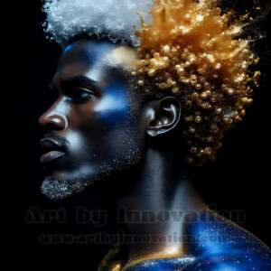 Beauty meets color in this stunning AI-generated abstract art collection. Handsome, shirtless men are enveloped from behind by vibrant, swirling translucent mists of color — inspired by the full spectrum of the rainbow, and the joyful palette of Pride. Each image combines photorealistic skin texture with surreal abstract color dynamics, creating a visual experience that is both deeply human and otherworldly. Created using AI, edited in Photoshop, by © Jeff Dupler | Art by Innovation | https://www.artbyinnovation.com