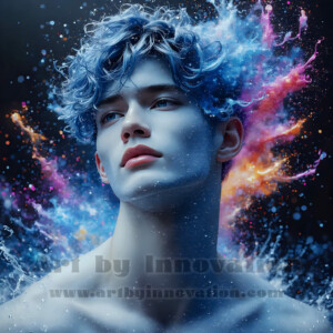 Beauty meets color in this stunning AI-generated abstract art collection. Handsome, shirtless men are enveloped from behind by vibrant, swirling translucent mists of color — inspired by the full spectrum of the rainbow, and the joyful palette of Pride. Each image combines photorealistic skin texture with surreal abstract color dynamics, creating a visual experience that is both deeply human and otherworldly. Created using AI, edited in Photoshop, by © Jeff Dupler | Art by Innovation | https://www.artbyinnovation.com