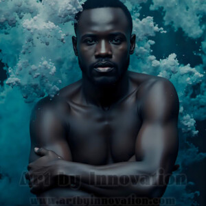 Beauty meets color in this stunning AI-generated abstract art collection. Handsome, shirtless men are enveloped from behind by vibrant, swirling translucent mists of color — inspired by the full spectrum of the rainbow, and the joyful palette of Pride. Each image combines photorealistic skin texture with surreal abstract color dynamics, creating a visual experience that is both deeply human and otherworldly. Created using AI, edited in Photoshop, by © Jeff Dupler | Art by Innovation | https://www.artbyinnovation.com