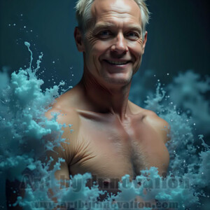 Beauty meets color in this stunning AI-generated abstract art collection. Handsome, shirtless men are enveloped from behind by vibrant, swirling translucent mists of color — inspired by the full spectrum of the rainbow, and the joyful palette of Pride. Each image combines photorealistic skin texture with surreal abstract color dynamics, creating a visual experience that is both deeply human and otherworldly. Created using AI, edited in Photoshop, by © Jeff Dupler | Art by Innovation | https://www.artbyinnovation.com