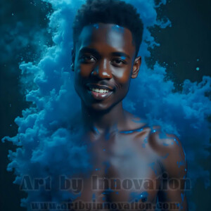 Beauty meets color in this stunning AI-generated abstract art collection. Handsome, shirtless men are enveloped from behind by vibrant, swirling translucent mists of color — inspired by the full spectrum of the rainbow, and the joyful palette of Pride. Each image combines photorealistic skin texture with surreal abstract color dynamics, creating a visual experience that is both deeply human and otherworldly. Created using AI, edited in Photoshop, by © Jeff Dupler | Art by Innovation | https://www.artbyinnovation.com