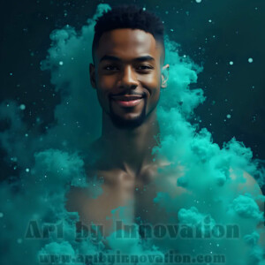 Beauty meets color in this stunning AI-generated abstract art collection. Handsome, shirtless men are enveloped from behind by vibrant, swirling translucent mists of color — inspired by the full spectrum of the rainbow, and the joyful palette of Pride. Each image combines photorealistic skin texture with surreal abstract color dynamics, creating a visual experience that is both deeply human and otherworldly. Created using AI, edited in Photoshop, by © Jeff Dupler | Art by Innovation | https://www.artbyinnovation.com
