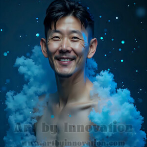 Beauty meets color in this stunning AI-generated abstract art collection. Handsome, shirtless men are enveloped from behind by vibrant, swirling translucent mists of color — inspired by the full spectrum of the rainbow, and the joyful palette of Pride. Each image combines photorealistic skin texture with surreal abstract color dynamics, creating a visual experience that is both deeply human and otherworldly. Created using AI, edited in Photoshop, by © Jeff Dupler | Art by Innovation | https://www.artbyinnovation.com