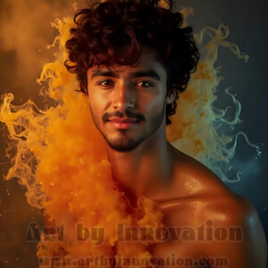 Beauty meets color in this stunning AI-generated abstract art collection. Handsome, shirtless men are enveloped from behind by vibrant, swirling translucent mists of color — inspired by the full spectrum of the rainbow, and the joyful palette of Pride. Each image combines photorealistic skin texture with surreal abstract color dynamics, creating a visual experience that is both deeply human and otherworldly. Created using AI, edited in Photoshop, by © Jeff Dupler | Art by Innovation | https://www.artbyinnovation.com