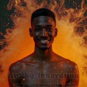Beauty meets color in this stunning AI-generated abstract art collection. Handsome, shirtless men are enveloped from behind by vibrant, swirling translucent mists of color — inspired by the full spectrum of the rainbow, and the joyful palette of Pride. Each image combines photorealistic skin texture with surreal abstract color dynamics, creating a visual experience that is both deeply human and otherworldly. Created using AI, edited in Photoshop, by © Jeff Dupler | Art by Innovation | https://www.artbyinnovation.com