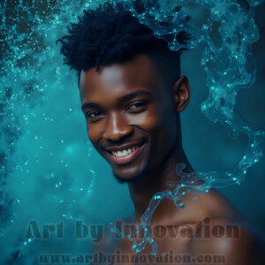 Beauty meets color in this stunning AI-generated abstract art collection. Handsome, shirtless men are enveloped from behind by vibrant, swirling translucent mists of color — inspired by the full spectrum of the rainbow, and the joyful palette of Pride. Each image combines photorealistic skin texture with surreal abstract color dynamics, creating a visual experience that is both deeply human and otherworldly. Created using AI, edited in Photoshop, by © Jeff Dupler | Art by Innovation | https://www.artbyinnovation.com