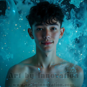 Beauty meets color in this stunning AI-generated abstract art collection. Handsome, shirtless men are enveloped from behind by vibrant, swirling translucent mists of color — inspired by the full spectrum of the rainbow, and the joyful palette of Pride. Each image combines photorealistic skin texture with surreal abstract color dynamics, creating a visual experience that is both deeply human and otherworldly. Created using AI, edited in Photoshop, by © Jeff Dupler | Art by Innovation | https://www.artbyinnovation.com