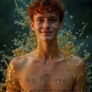 Beauty meets color in this stunning AI-generated abstract art collection. Handsome, shirtless men are enveloped from behind by vibrant, swirling translucent mists of color — inspired by the full spectrum of the rainbow, and the joyful palette of Pride. Each image combines photorealistic skin texture with surreal abstract color dynamics, creating a visual experience that is both deeply human and otherworldly. Created using AI, edited in Photoshop, by © Jeff Dupler | Art by Innovation | https://www.artbyinnovation.com