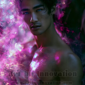 Beauty meets color in this stunning AI-generated abstract art collection. Handsome, shirtless men are enveloped from behind by vibrant, swirling translucent mists of color — inspired by the full spectrum of the rainbow, and the joyful palette of Pride. Each image combines photorealistic skin texture with surreal abstract color dynamics, creating a visual experience that is both deeply human and otherworldly. Created using AI, edited in Photoshop, by © Jeff Dupler | Art by Innovation | https://www.artbyinnovation.com