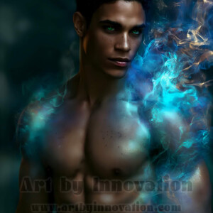 Beauty meets color in this stunning AI-generated abstract art collection. Handsome, shirtless men are enveloped from behind by vibrant, swirling translucent mists of color — inspired by the full spectrum of the rainbow, and the joyful palette of Pride. Each image combines photorealistic skin texture with surreal abstract color dynamics, creating a visual experience that is both deeply human and otherworldly. Created using AI, edited in Photoshop, by © Jeff Dupler | Art by Innovation | https://www.artbyinnovation.com