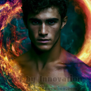 Beauty meets color in this stunning AI-generated abstract art collection. Handsome, shirtless men are enveloped from behind by vibrant, swirling translucent mists of color — inspired by the full spectrum of the rainbow, and the joyful palette of Pride. Each image combines photorealistic skin texture with surreal abstract color dynamics, creating a visual experience that is both deeply human and otherworldly. Created using AI, edited in Photoshop, by © Jeff Dupler | Art by Innovation | https://www.artbyinnovation.com
