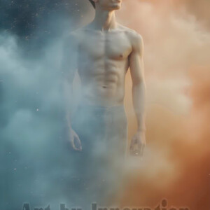 Beauty meets color in this stunning AI-generated abstract art collection. Handsome, shirtless men are enveloped from behind by vibrant, swirling translucent mists of color — inspired by the full spectrum of the rainbow, and the joyful palette of Pride. Each image combines photorealistic skin texture with surreal abstract color dynamics, creating a visual experience that is both deeply human and otherworldly. Created using AI, edited in Photoshop, by © Jeff Dupler | Art by Innovation | https://www.artbyinnovation.com