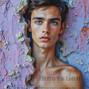 Art imitating life — and life imitating art. This AI-generated abstract concept collection features handsome men breaking the fourth wall of the canvas itself, emerging from classic oil paintings as their faces and forms come alive while their bodies remain painted on the wall. A profound meditation on the connection between creative expression and human experience — and a stunning visual achievement. Created using AI, edited in Photoshop, by © Jeff Dupler | Art by Innovation | https://www.artbyinnovation.com