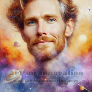 AI-generated abstract art of handsome men emerging from classic oil painting canvases — art imitating life. Surreal, stunning digital art concept by Jeff Dupler.