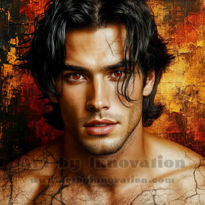 AI-generated abstract art of handsome men emerging from classic oil painting canvases — art imitating life. Surreal, stunning digital art concept by Jeff Dupler.