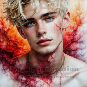 AI-generated abstract art of handsome men emerging from classic oil painting canvases — art imitating life. Surreal, stunning digital art concept by Jeff Dupler.