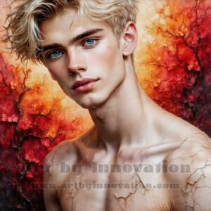 AI-generated abstract art of handsome men emerging from classic oil painting canvases — art imitating life. Surreal, stunning digital art concept by Jeff Dupler.