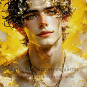 AI-generated abstract art of handsome men emerging from classic oil painting canvases — art imitating life. Surreal, stunning digital art concept by Jeff Dupler.