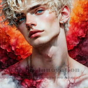 AI-generated abstract art of handsome men emerging from classic oil painting canvases — art imitating life. Surreal, stunning digital art concept by Jeff Dupler.