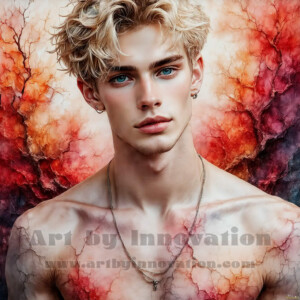 AI-generated abstract art of handsome men emerging from classic oil painting canvases — art imitating life. Surreal, stunning digital art concept by Jeff Dupler.