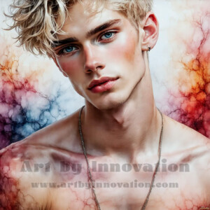 AI-generated abstract art of handsome men emerging from classic oil painting canvases — art imitating life. Surreal, stunning digital art concept by Jeff Dupler.