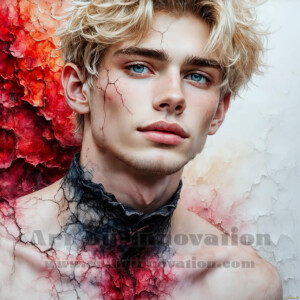 AI-generated abstract art of handsome men emerging from classic oil painting canvases — art imitating life. Surreal, stunning digital art concept by Jeff Dupler.