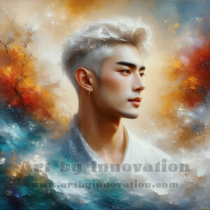 AI-generated abstract art of handsome men emerging from classic oil painting canvases — art imitating life. Surreal, stunning digital art concept by Jeff Dupler.