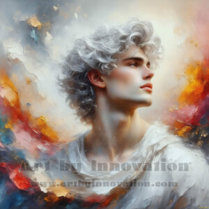 AI-generated abstract art of handsome men emerging from classic oil painting canvases — art imitating life. Surreal, stunning digital art concept by Jeff Dupler.