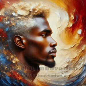 AI-generated abstract art of handsome men emerging from classic oil painting canvases — art imitating life. Surreal, stunning digital art concept by Jeff Dupler.