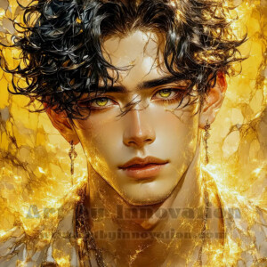 AI-generated abstract art of handsome men emerging from classic oil painting canvases — art imitating life. Surreal, stunning digital art concept by Jeff Dupler.